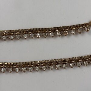 Gold and Crystal Rhinestone anklets